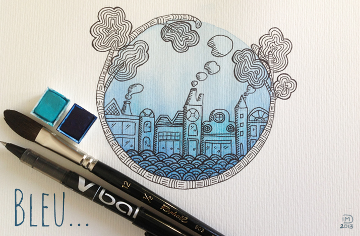 Illustration jeunesse Bleu