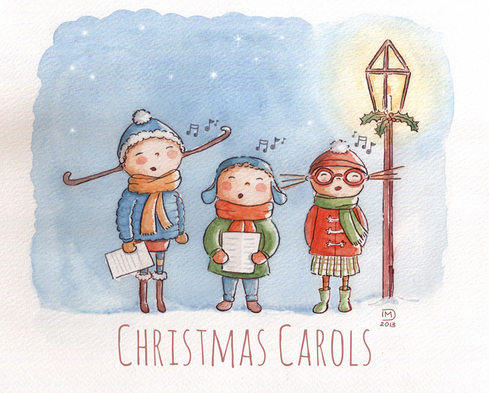 Illustration jeunesse Chants de Noël