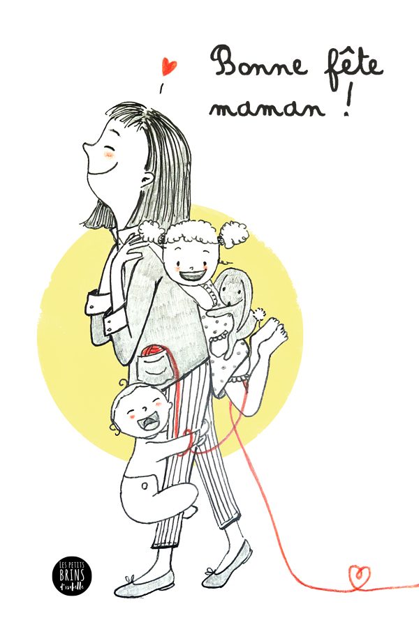 Illustration jeunesse Bonne fête Maman !