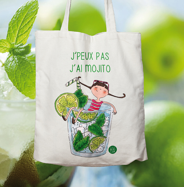 Tote bag j'peux pas j'ai mojito
