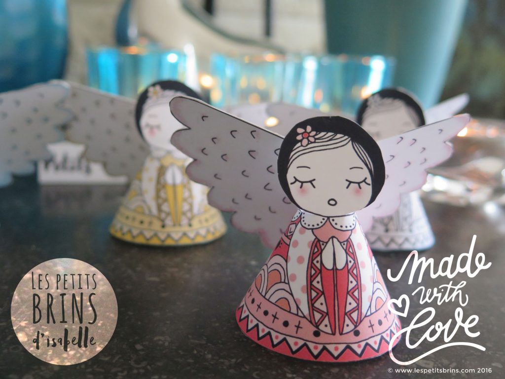 Anges de Noël en papier - Paper angel ornaments Anges de Noël en papier - Paper angel ornaments