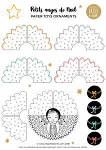 Anges de Noël en papier - Paper angel ornaments