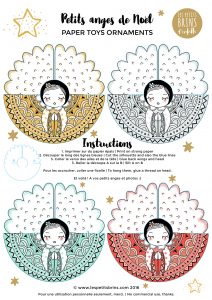 Anges de Noël en papier - Paper angel ornaments