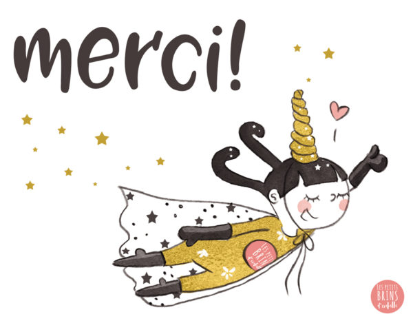 Illustration jeunesse Merci Licorne