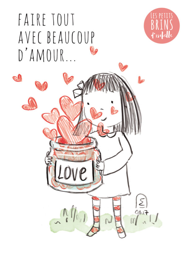 Illustration jeunesse, faire tout avec beaucoup d'amour