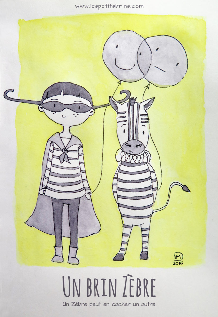 Illustration jeunesse un brin Zèbre
