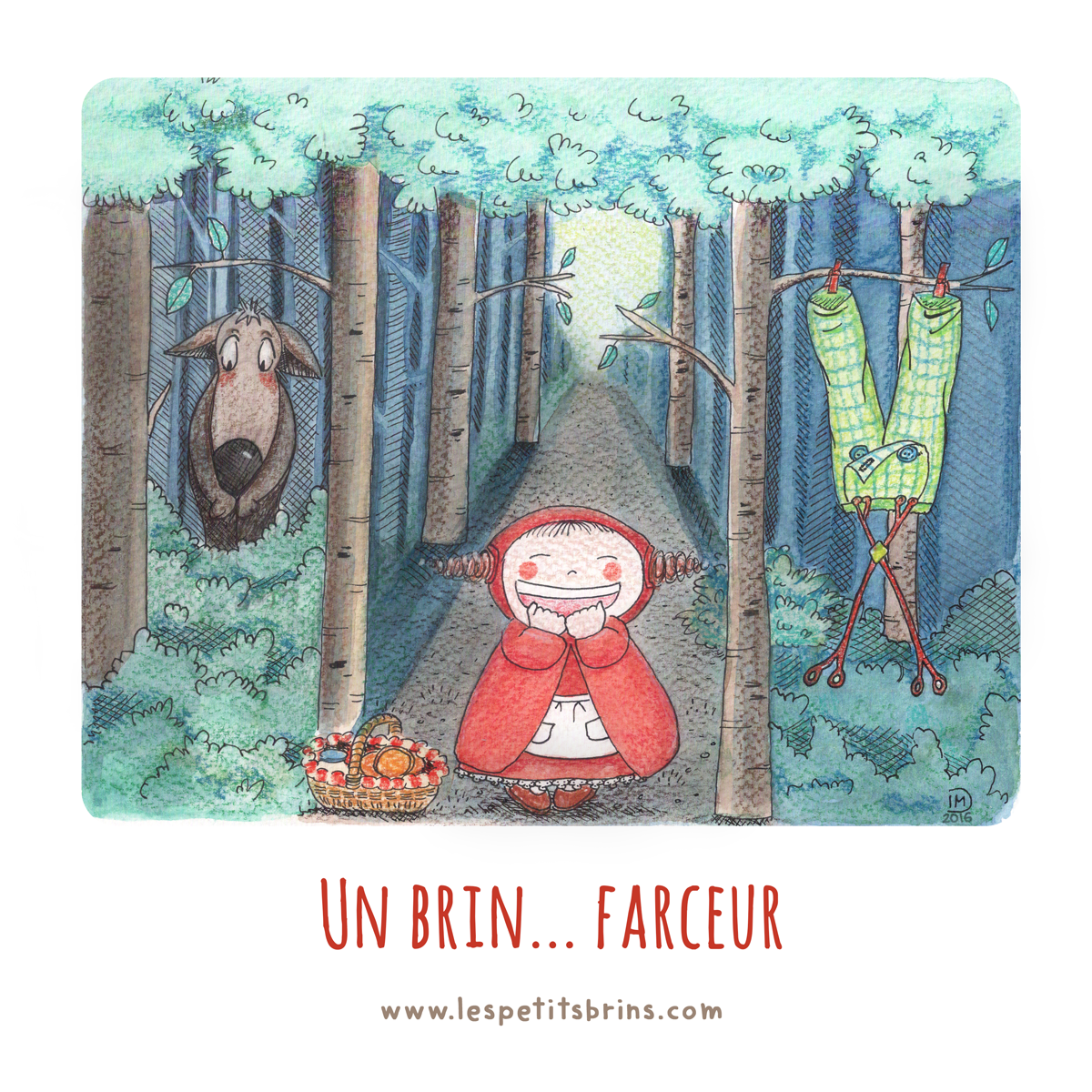 Illustration jeunesse petit chaperon rouge