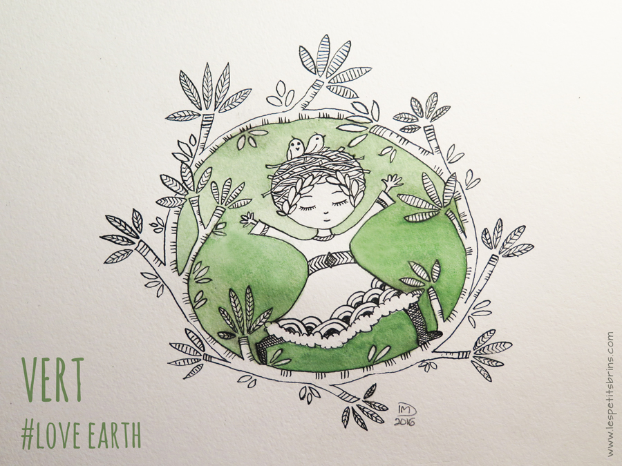 Illustration jeunesse - VERT - Love Earth