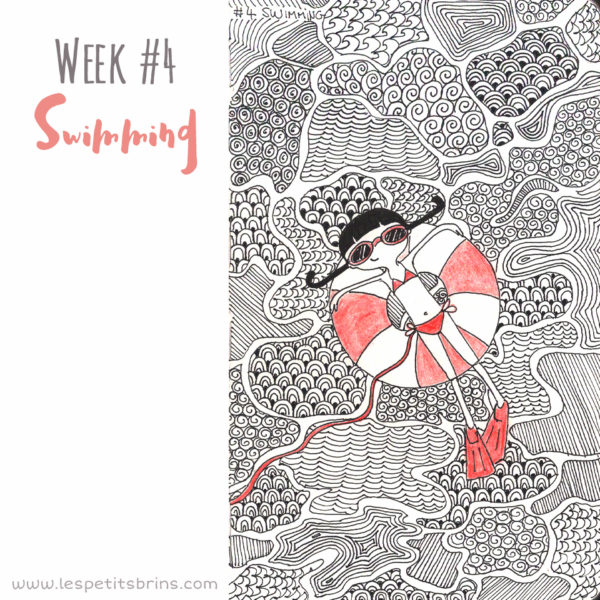 52 weeks illustration challenge swimming