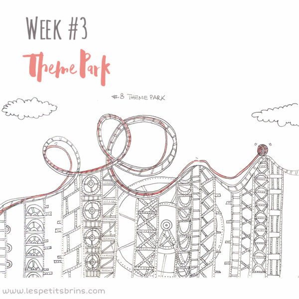 52 weeks illustration challenge theme park