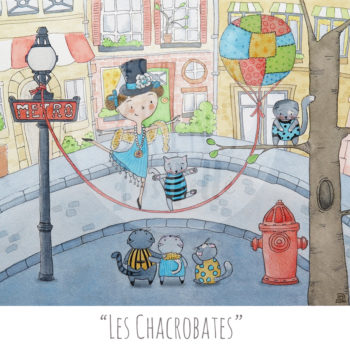 Illustration jeunesse Chacrobates - Chats acrobates & funambules - années 1920