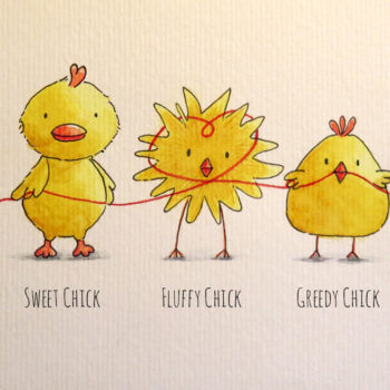Illustration jeunesse Poussins d'amour - Love chicks