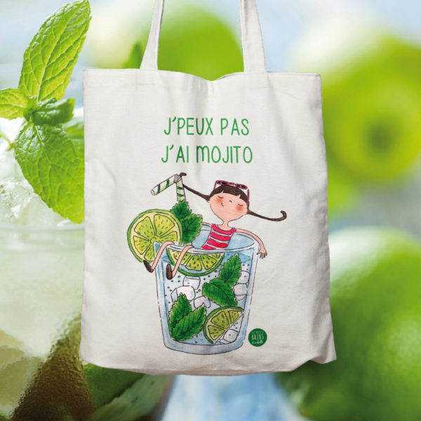 Tote bag j'peux pas j'ai mojito