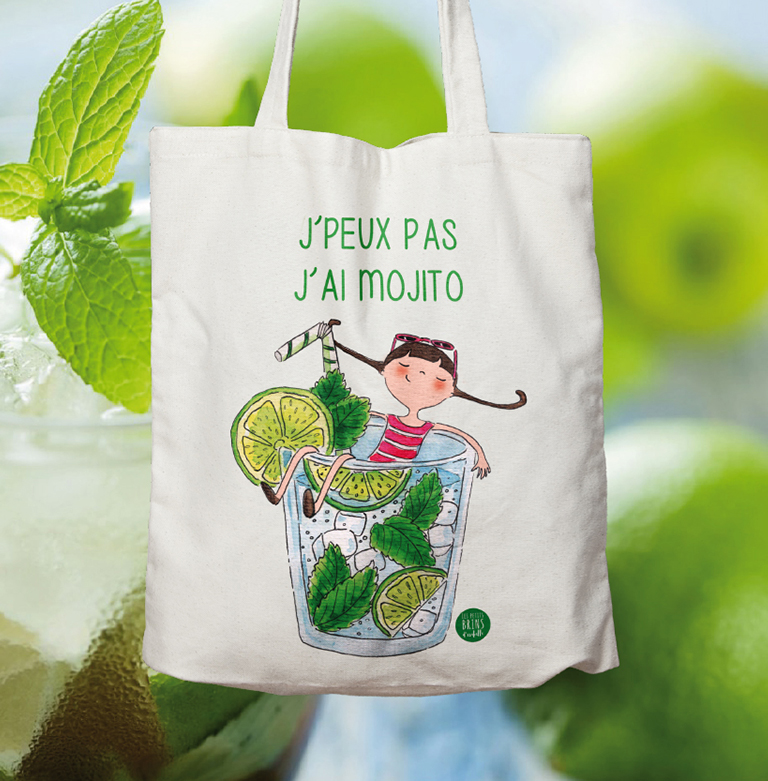 Tote bag j'peux pas j'ai mojito
