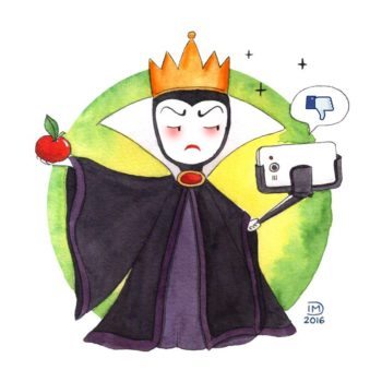 Illustration jeunesse Blanche Neige miroir