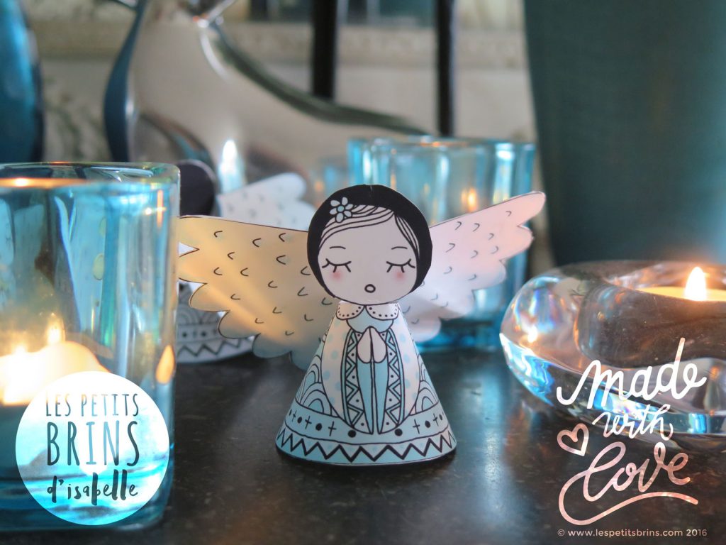 Anges de Noël en papier - Paper angel ornaments