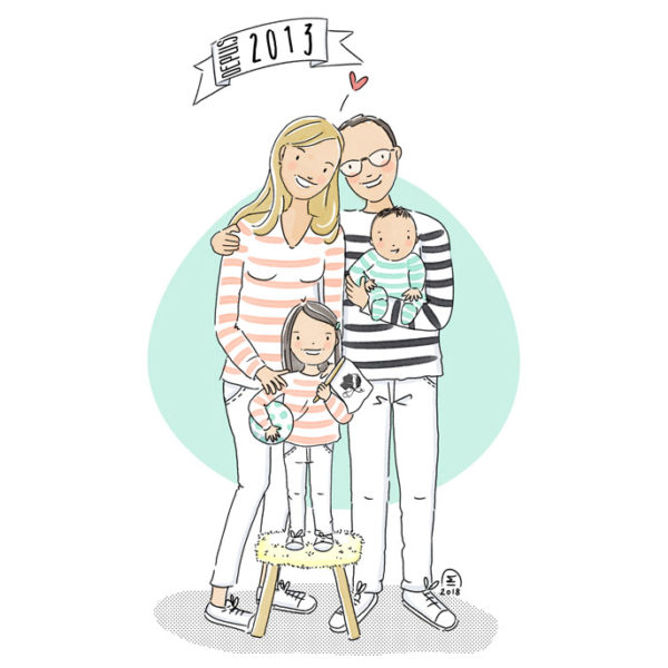 Portrait de famille heureuse