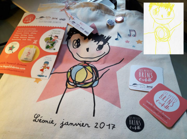 Tote bag dessin enfant sublimé personnalisé - Vos enfants ont du talent !