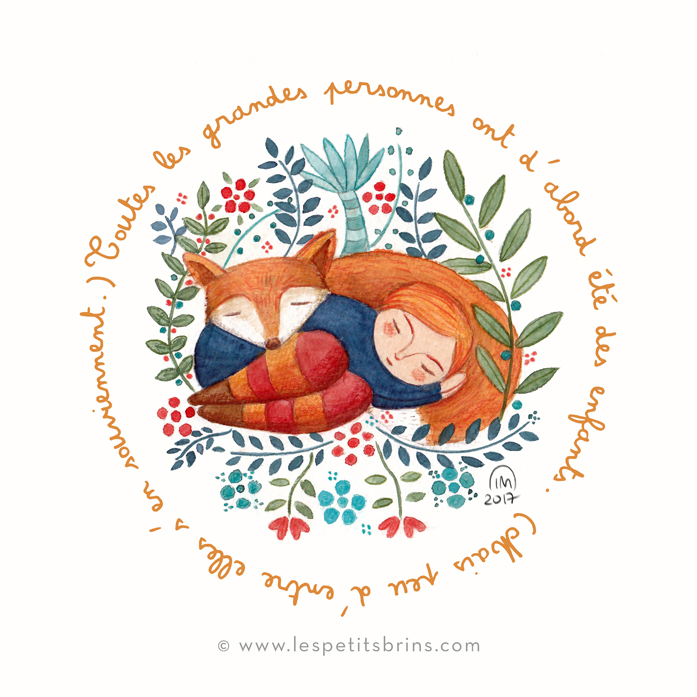 Illustration jeunesse le Petit Prince et son renard