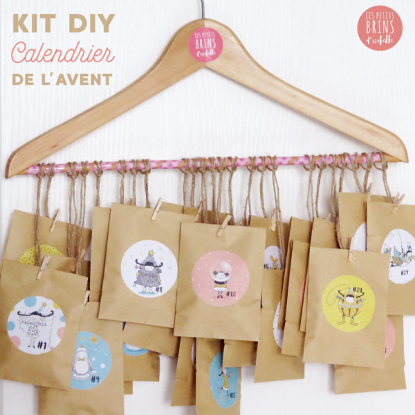 Kit calendrier de l'avent à fabriquer soi-même porte manteau