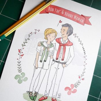 Illustration famille personnalisée