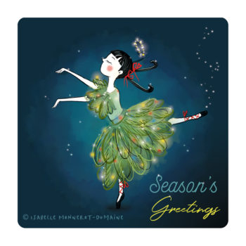 Illustration jeunesse Noël danseuse sapin