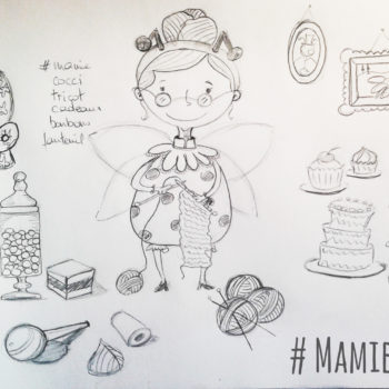 Illustration jeunesse recherche de personnage Mamie
