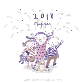 Illustration jeunesse Bonne année 2018 magique !