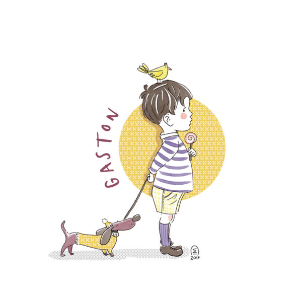 Illustration portrait illustré - personnalisé d'enfant sur mesure