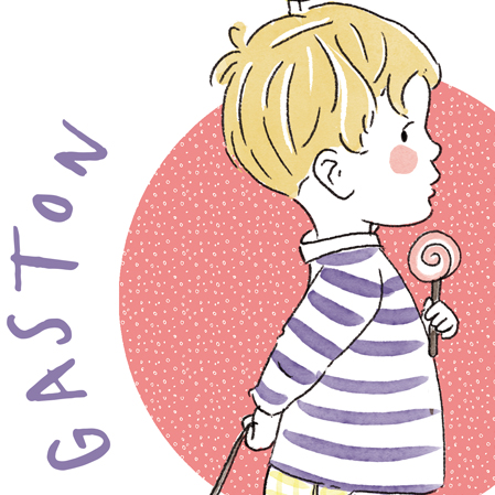 Illustration portrait enfant personnalisé - Vintage - Rétro - Teckel