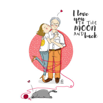 Portrait de couple illustration