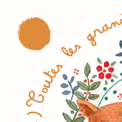 Affiche Le Petit Prince Et Son Renard Les Petits Brins D Isabelle Illustrations