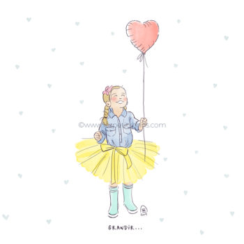 Illustration originale portrait enfant illustré