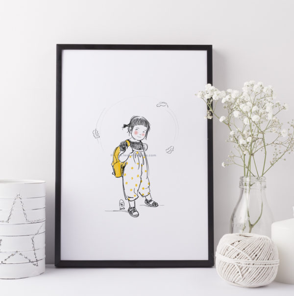 Portrait d'enfant illustré personnalisé - illustratrice dessin