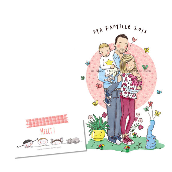 Portrait de famille personnalisé - Illustration