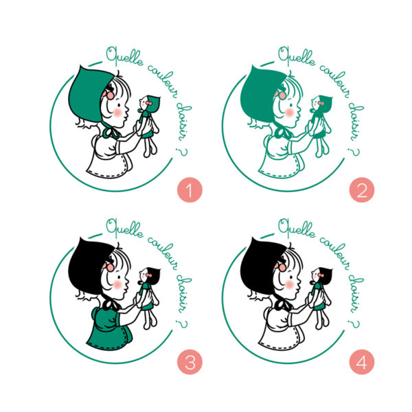 Création de logo - Choix des couleurs pour Rose et puis c'est tout