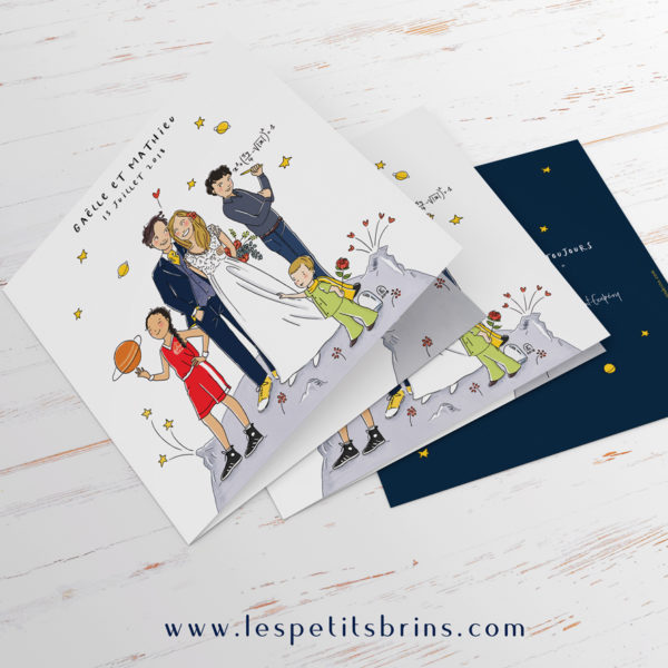 Illustration faire-part de mariage sur mesure illustré