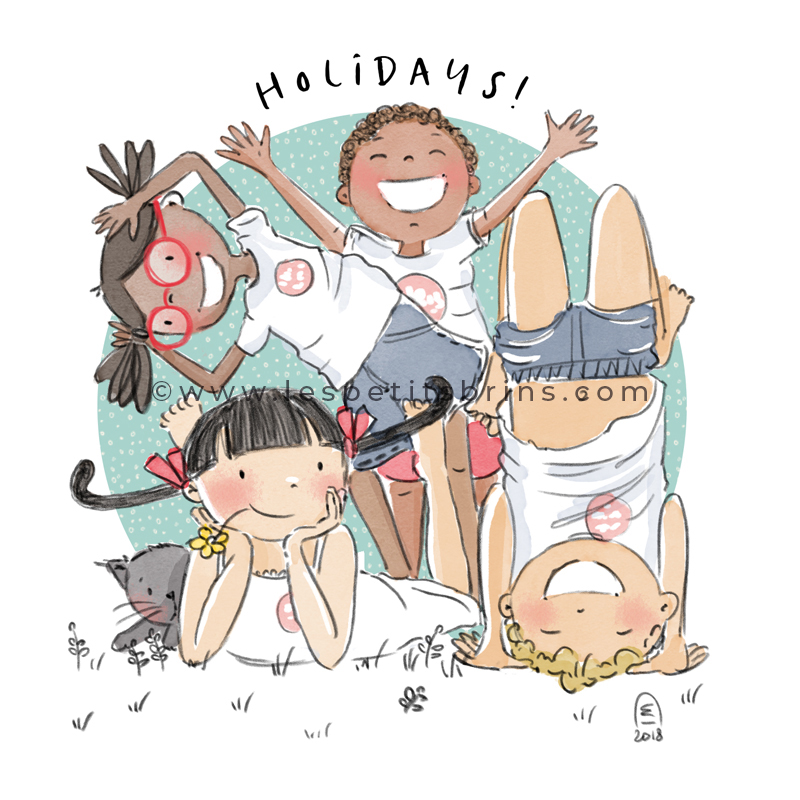 Illustration jeunesse Brins in holidays