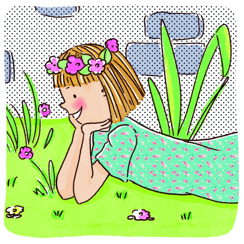 Illustration jeunesse été colonie Larousse