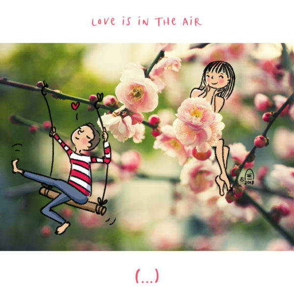 Illustration jeunesse Love is in the air - Isabelle Monnerot-Dumaine