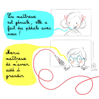 Illustration jeunesse merci maîtresse