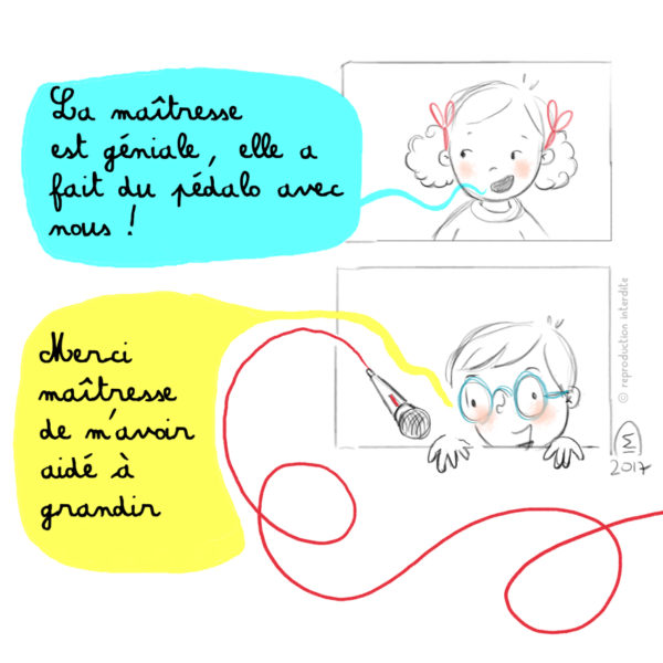 Illustration jeunesse merci maîtresse