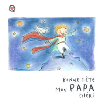 Illustration jeunesse Petit Prince - Bonne fête papa