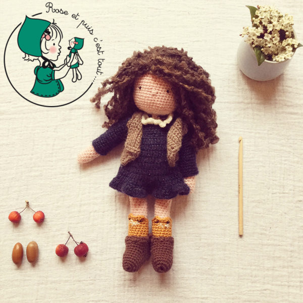 Poupée au crochet Rose et puis c'est tout