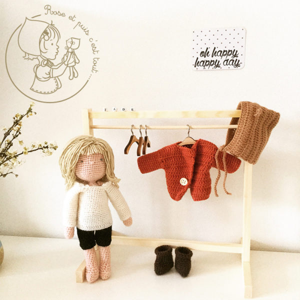 Poupée au crochet Rose et puis c'est tout