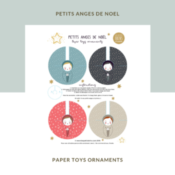 Petits anges de Noël à découper - Paper toys ornaments - deco craft