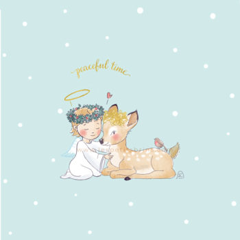 Illustration faire-part de naissance biche