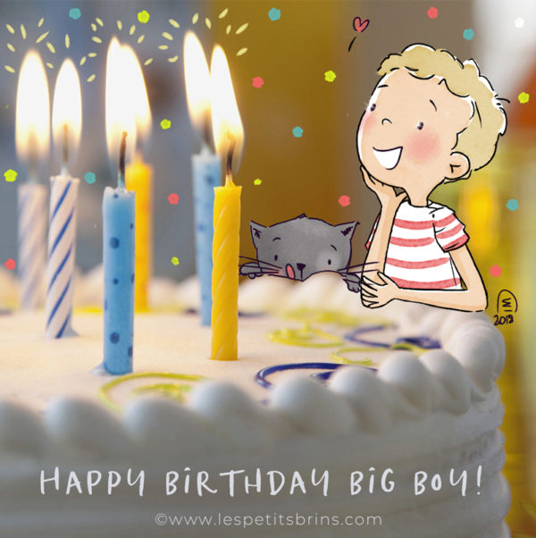 Illustration originale happy birthday - Joyeux anniversaire