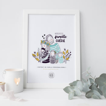 Portrait de famille personnalisable - Petits Brins marinières