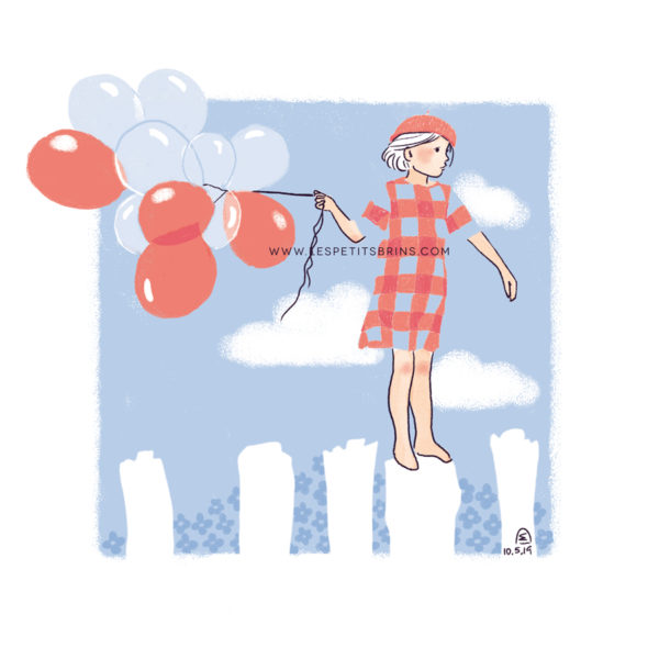 Illustration jeunesse - Envol - Ballons et technique du fadeawaya